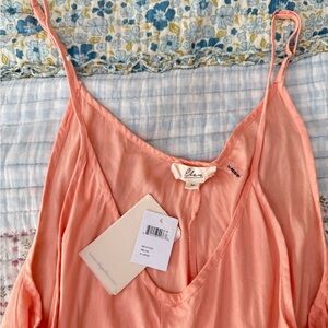 Elan Peach/melon a symmetrical cover up/Camisole with Thin Straps
